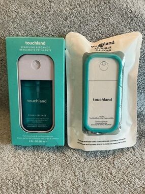 Touchland Sparkling Bergamot Power Essence Mist - with matching Azure Blue case